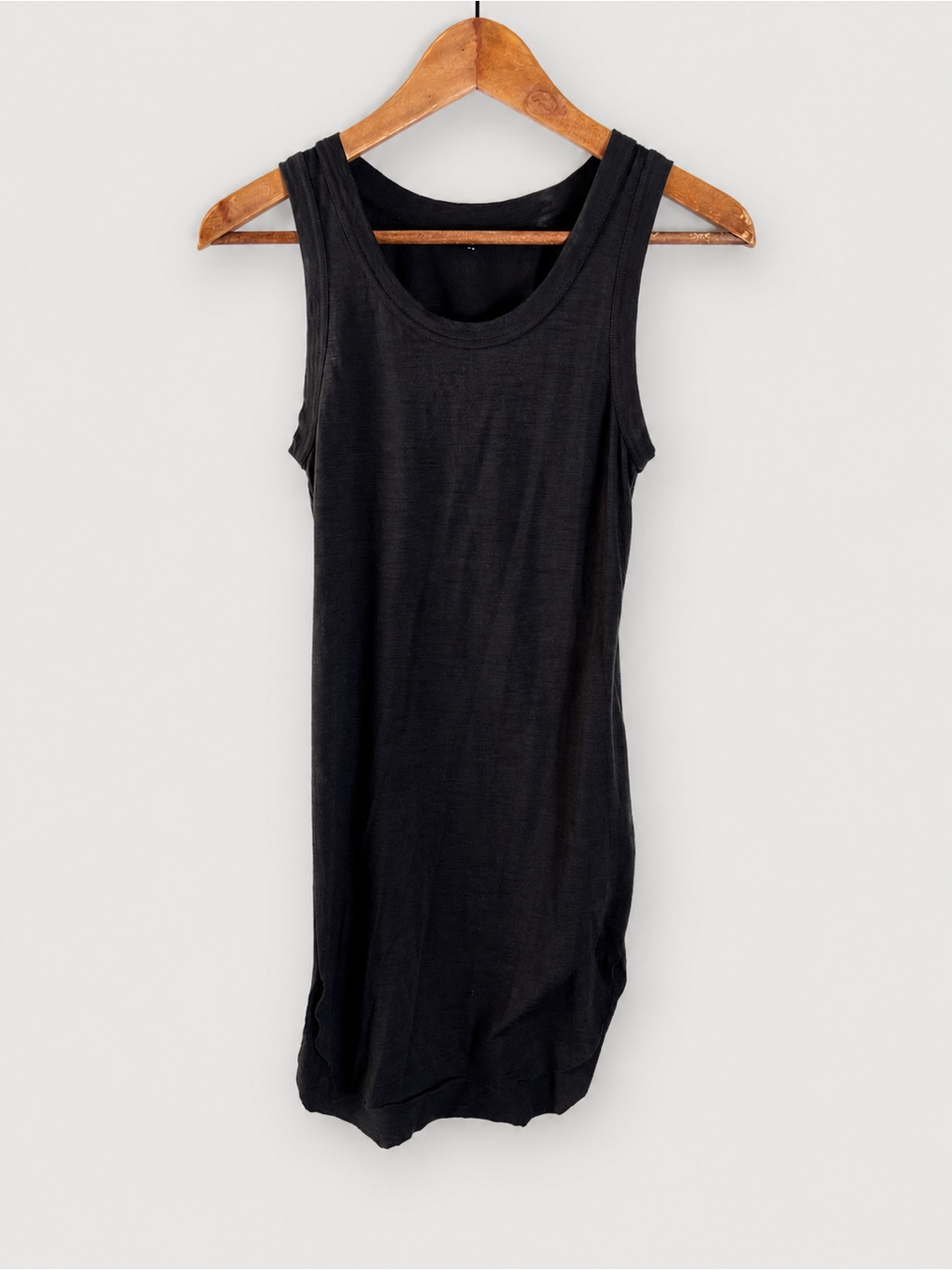 Ann Demeulemeester Women’s 100% Wool Tank Top Tunic Length Size 36 Dark Grey